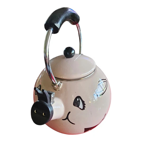 Vintage Kamenstein Pink Pig Whistling Teapot Tea Kettle