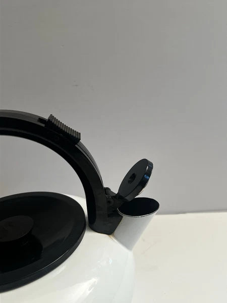 MCM Copco Sam Lebowitz Ultimo 2.5 Qt White Enameled Steel Whistling Tea Kettle