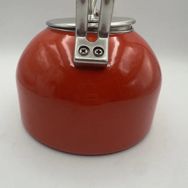 Kate Spade Lenox “All In Good Taste”  Enamel/Steel Whistle Coral Tea Pot