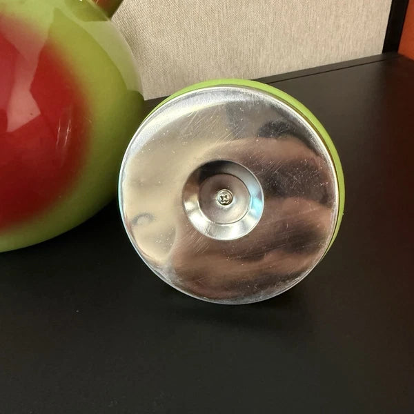 Vintage Copco Kettle Enamelware 1980s Large Apple/Pear Shaped Retro Kitchen Tea